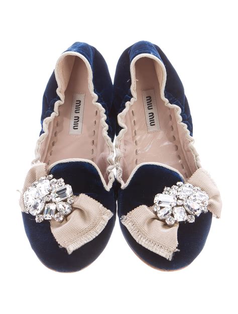 miu miu jeweled flats|miumiou flats for sale.